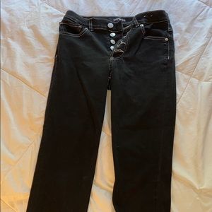 Black express high rise stretch jeans. Size 4